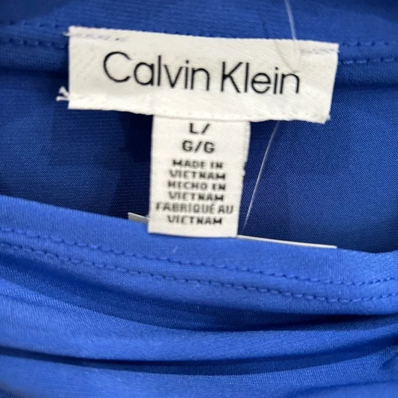 Calvin Klein cowl neck sleeveless top, cobalt blue, Sz Lg- New - Picture 10 of 11